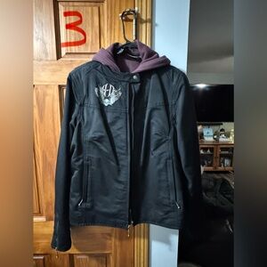 Harley-Davidson Black Bomber Jacket with Embroidered Logo